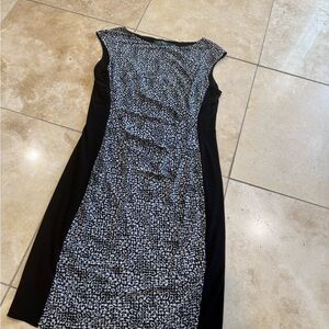 Ralph Lauren Black and Gray Midi Dress